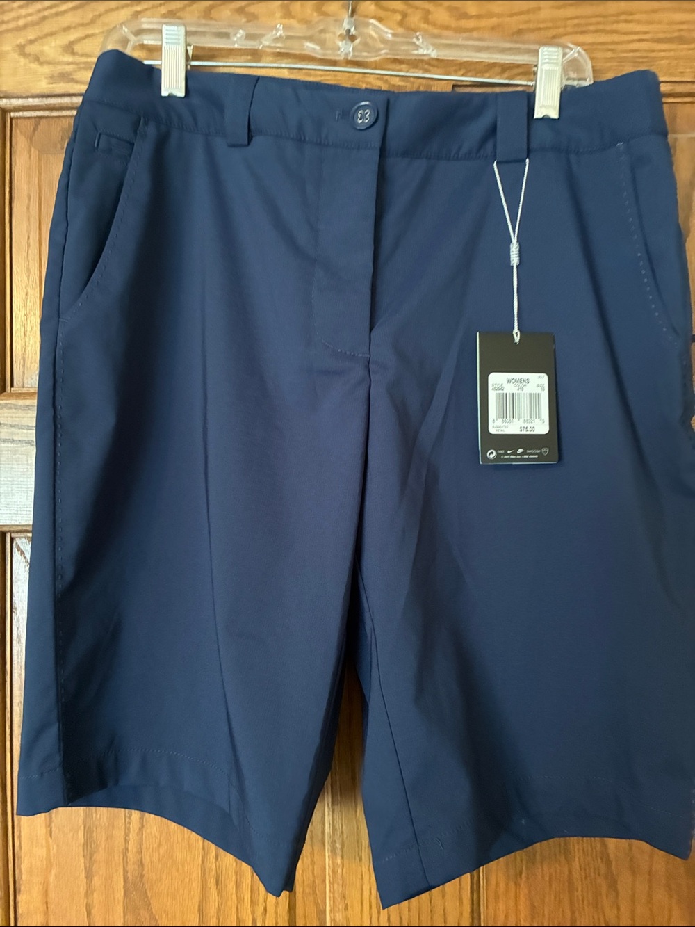 Nike Women's Navy Blue Bermuda Shorts